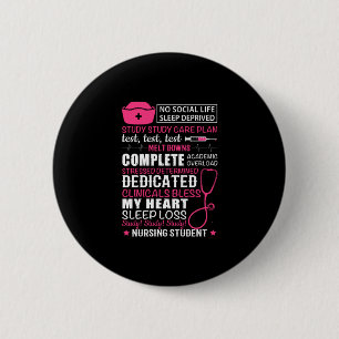 Badge Rond 5 Cm Cadeau infirmière Pas de sommeil social privé