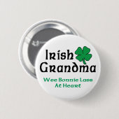 Badge Rond 5 Cm Cadeau irlandais de grand-maman (Devant & derrière)