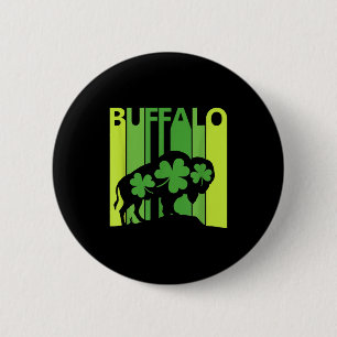 Badge Rond 5 Cm Cadeau irlandais de la Saint-Patrick animal buffle
