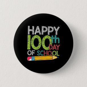Badge Rond 5 Cm Cadeau Jour Étudiants Enfants Heureux 100 Jours D'