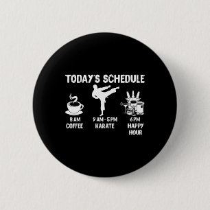 Badge Rond 5 Cm Cadeau karaté - Graphique amusant pour K