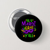 Badge Rond 5 Cm Cadeau Mardi Gras (Devant & derrière)