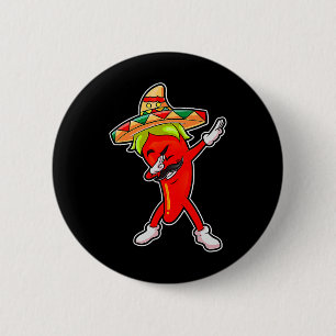 Badge Rond 5 Cm Cadeau mignon chili poivre mexicain Hot jalapen