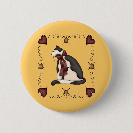 Badge Rond 5 Cm Cadeau mignon de pays de chat de Kitty (Devant)