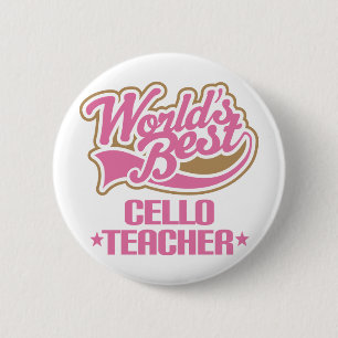 Badge Rond 5 Cm Cadeau mignon de professeur de violoncelle