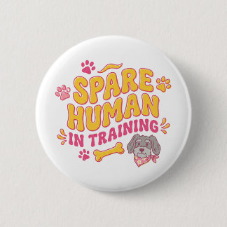 Badge Rond 5 Cm Cadeau personnalisé pour chien humain avec nom