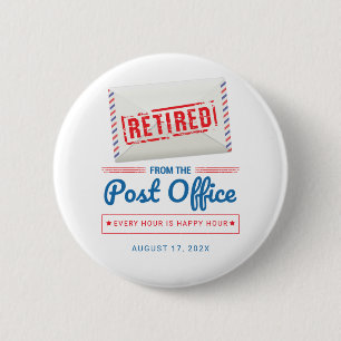 Badge Rond 5 Cm Cadeau personnalisé pour la retraite d'un facteur