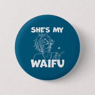 Badge Rond 5 Cm Cadeau petit ami couple assorti anime drôle Waifu