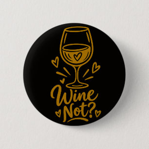 Badge Rond 5 Cm Cadeau pour amateur de vin mignon pas de vin T-Shi