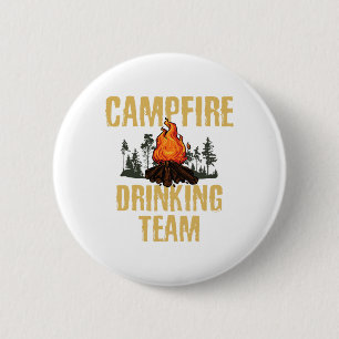 Badge Rond 5 Cm Cadeau pour campeur - Équipe de boisson autour du