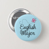 Badge Rond 5 Cm Cadeau principal anglais mignon (Devant & derrière)