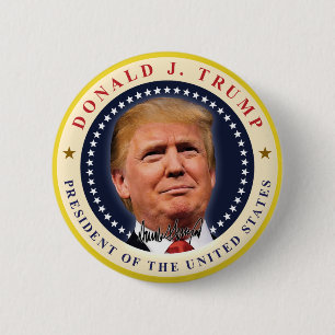 Badge Rond 5 Cm Cadeau souvenir de l'investiture du président Dona