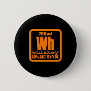 Badge Rond 5 Cm Cadeau TShirt Whiskey Bourbon Aide Alcoolique