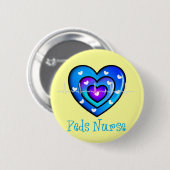 Badge Rond 5 Cm Cadeaux bleus Artsy de conception de coeur (Devant & derrière)