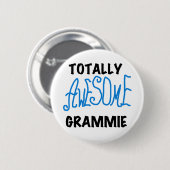 Badge Rond 5 Cm Cadeaux bleus totalement impressionnants de (Devant & derrière)