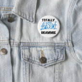 Badge Rond 5 Cm Cadeaux bleus totalement impressionnants de (En situation)