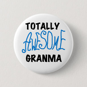 Badge Rond 5 Cm Cadeaux bleus totalement impressionnants de
