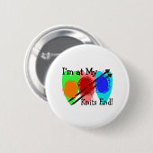 Badge Rond 5 Cm Cadeaux d'amants de Knit (Devant & derrière)