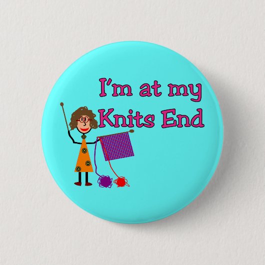 Badge Rond 5 Cm Cadeaux d'amants de Knit (Devant)