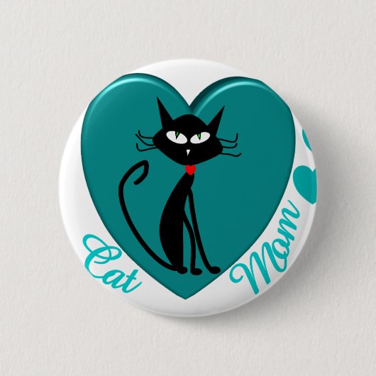 Badge Rond 5 Cm Cadeaux d'amoureux des chats (Devant)