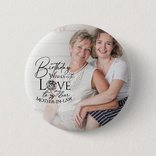 Badge Rond 5 Cm Cadeaux d'anniversaire minimalistes pour la belle-