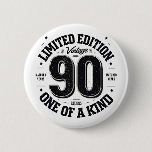 Badge Rond 5 Cm Cadeaux de 90 ans Vintage 1935 Edition Limitée