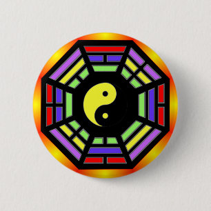 Badge Rond 5 Cm Cadeaux de Bagua Yin Yang
