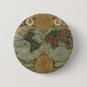 Badge Rond 5 Cm Cadeaux de cartes du Vieux-Monde