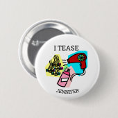 Badge Rond 5 Cm Cadeaux de coiffure (Devant & derrière)