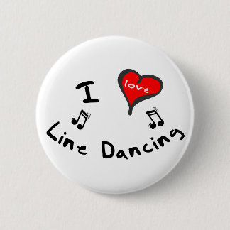 Badge Rond 5 Cm Cadeaux de danse en ligne - I Heart Line Dancing