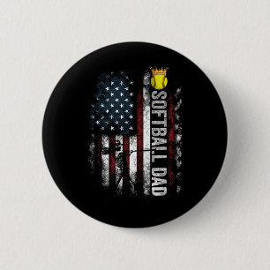 Badge Rond 5 Cm Cadeaux de drapeau américain Softll pour papa homm