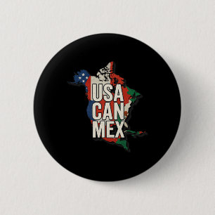 Badge Rond 5 Cm Cadeaux de fan de football Usa Can Mex Amérique du