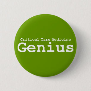 Badge Rond 5 Cm Cadeaux de génie en médecine des soins critiques