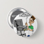 Badge Rond 5 Cm Cadeaux de grillades humoristiques (Devant & derrière)