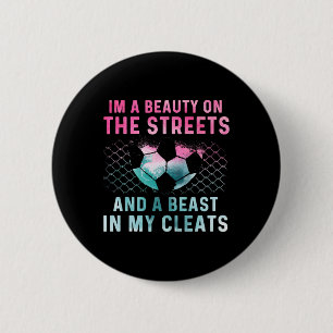 Badge Rond 5 Cm Cadeaux de joueuse de football Girl Cleats d'équip