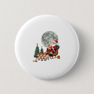 Badge Rond 5 Cm Cadeaux de Noël de rennes siamois pour amateurs de
