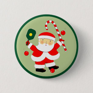 Badge Rond 5 Cm Cadeaux de Noël pour pickleball