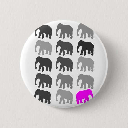 Badge Rond 5 Cm Cadeaux de PopArt d'éléphant (Devant)