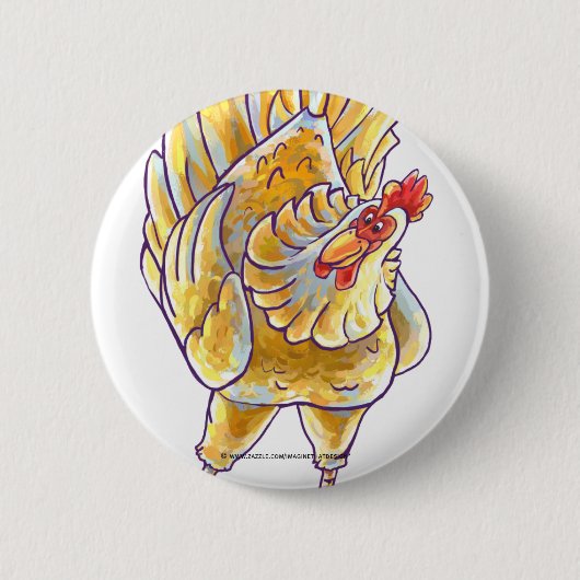 Badge Rond 5 Cm Cadeaux de poulet et accessoires (Devant)