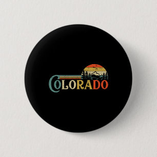 Badge Rond 5 Cm Cadeaux de randonnée de Boulder Colorado Rocky Mou