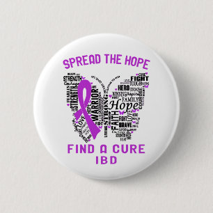 Badge Rond 5 Cm Cadeaux de soutien au ruban de sensibilisation IBD
