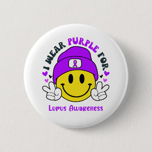 Badge Rond 5 Cm Cadeaux de soutien au ruban de sensibilisation Lup