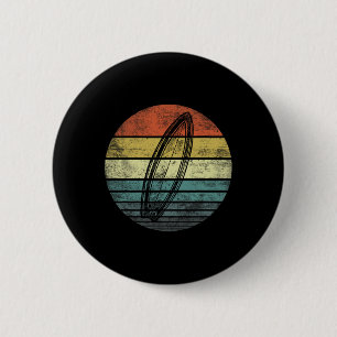Badge Rond 5 Cm Cadeaux de surfeur Rétro Coucher de soleil Silhoue