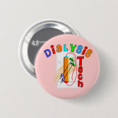 Badge Rond 5 Cm Cadeaux de technologie de dialyse (Devant & derrière)