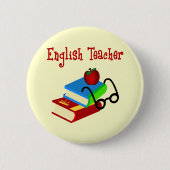 Badge Rond 5 Cm Cadeaux d'enseignant anglais (Devant)