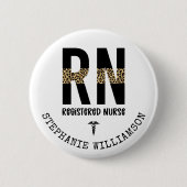 Badge Rond 5 Cm Cadeaux d'études d'infirmière autorisée (Devant)