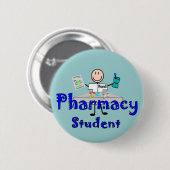 Badge Rond 5 Cm Cadeaux d'étudiant de pharmacie (Devant & derrière)