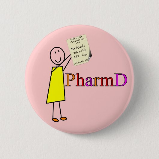 Badge Rond 5 Cm Cadeaux d'étudiant de pharmacie de PharmD (Devant)