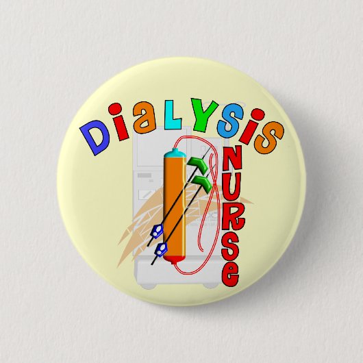 Badge Rond 5 Cm Cadeaux d'infirmière de dialyse (Devant)