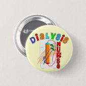 Badge Rond 5 Cm Cadeaux d'infirmière de dialyse (Devant & derrière)